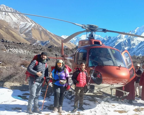 Helitour langtangvalley trek kyanjingompa